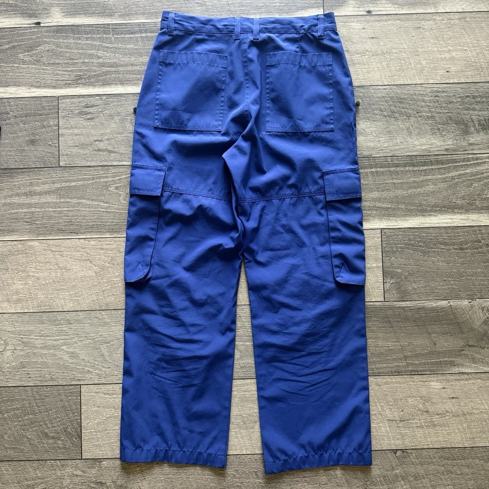 Y2K Stussy Cargo Pants Utility Wide Leg Baggy Streetwear Cotton Blend Womens 5 - Picture 8 of 16